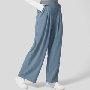 Halara Flex™ High Waisted Plicated Side Pocket Wide Leg Waffle Work Pants